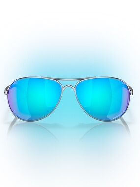 Oakley Aviator Sunglasses with Blue Mirrored Lenses